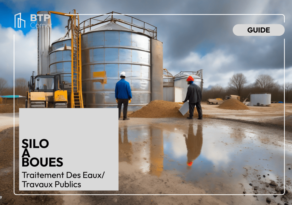 Silo à boues : chantier en construction