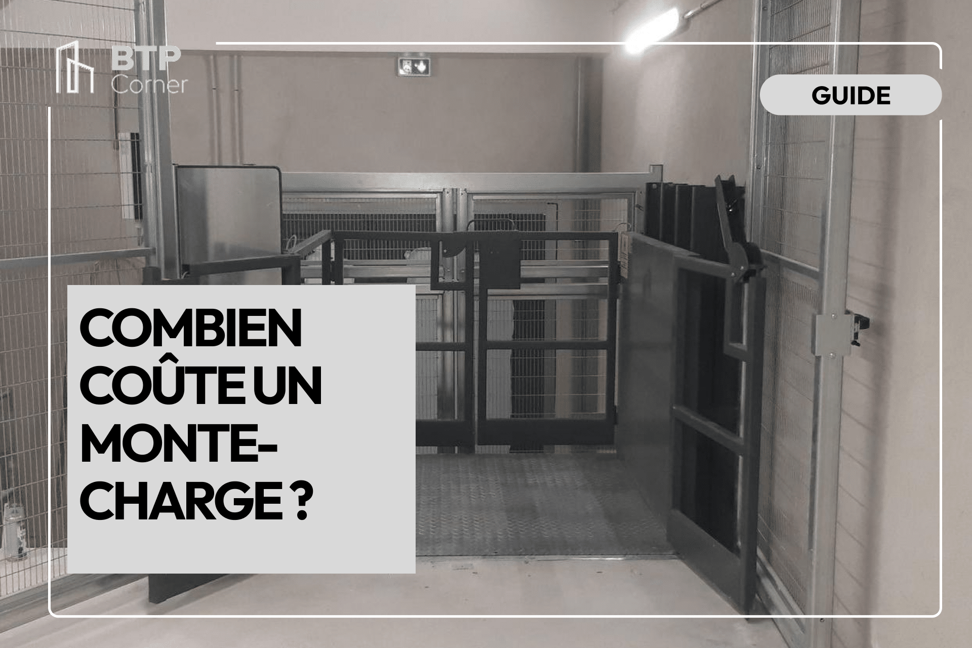 Combien coûte un monte-charge ?