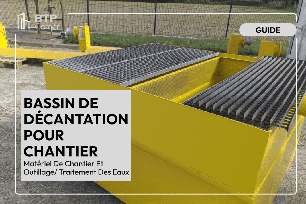 Bassin de décantation pour chantier