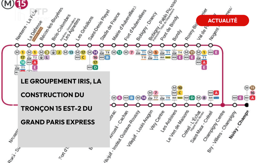 Le groupement Iris, la construction du tronçon 15 Est-2 du Grand Paris Express