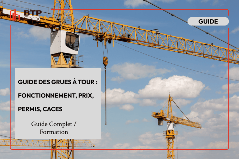Guide des grues à tour : fonctionnement, prix, permis, CACES