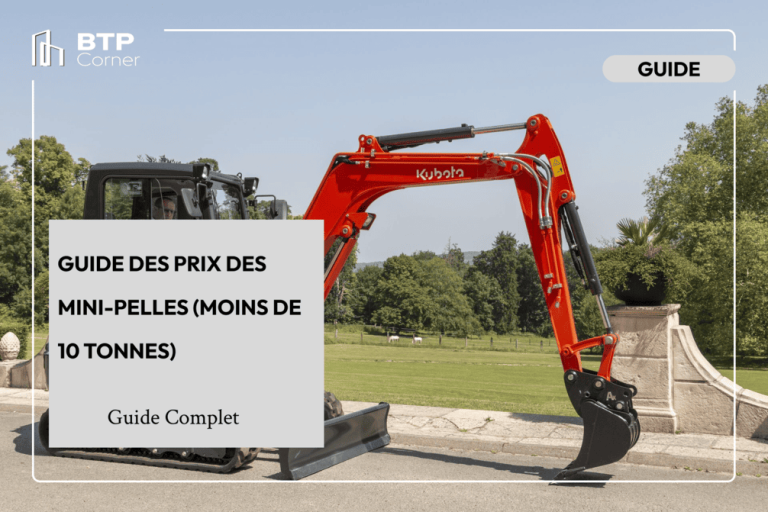 Guide des prix des mini-pelles (moins de 10 tonnes)