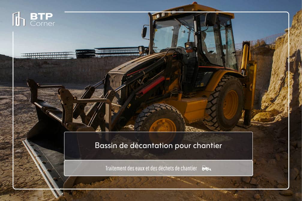 Bassin de décantation pour chantier